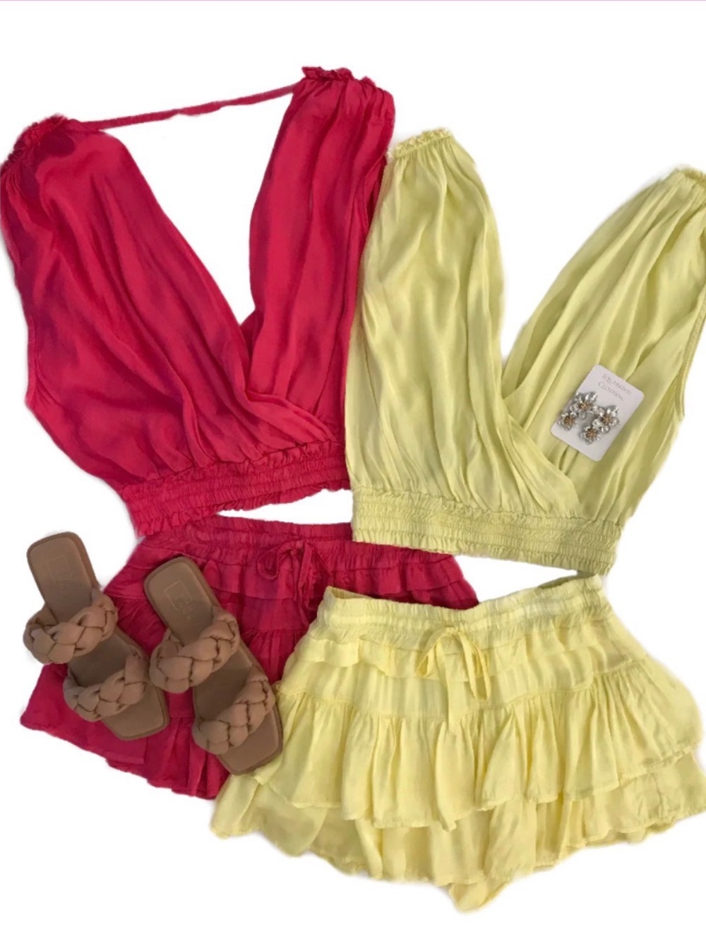 Sofia pink top and skirt set